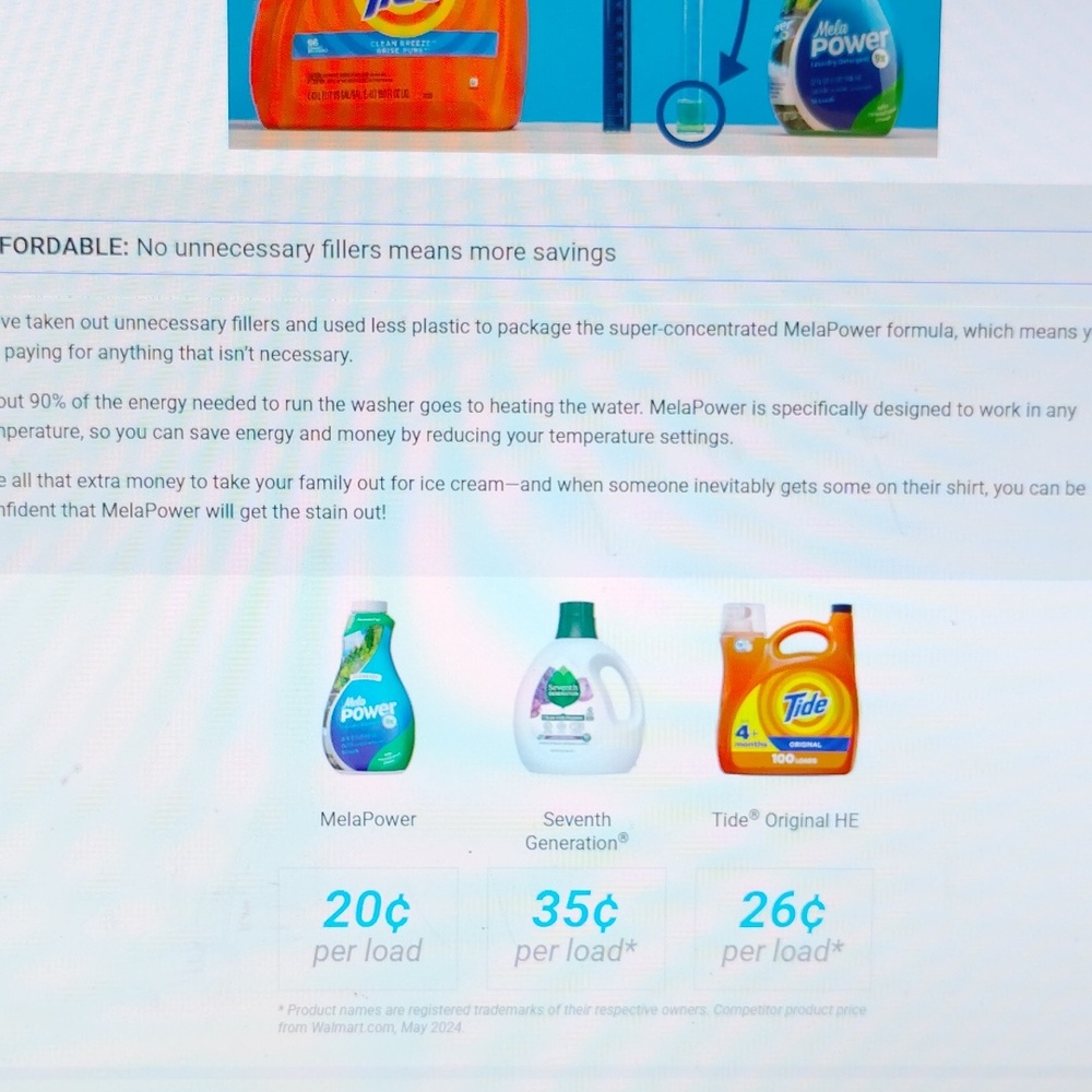Ecosense Laundry detergent Regular MelaPower 9x Detergent: Island Breeze 32fl.oz - Picture 14 of 16